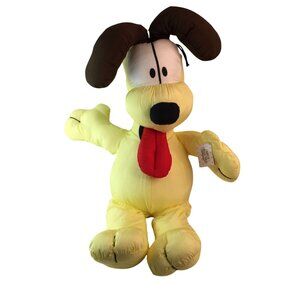 Vintage Spencer Gifts Yellow Odie Plush 30" Nylon Garfield Puppy Dog 1990 w/tags